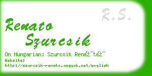 renato szurcsik business card